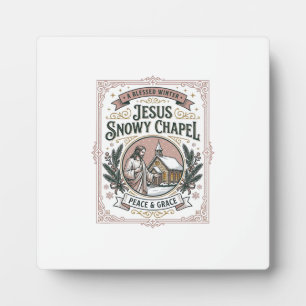 Jesus Snowy Chapel Jesus Snowy Chapel Christian Fa Plaque