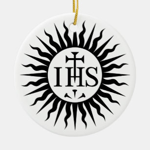 Jesus Society (Jesuits) Logo Ceramic Tree Decoration