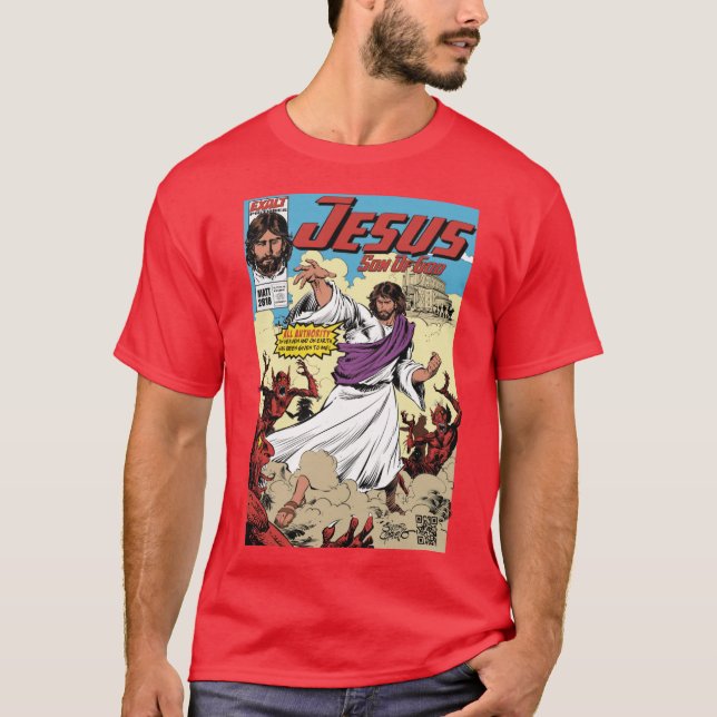 Jesus Son of God Comic Cover All Auity gift funny T-Shirt (Front)