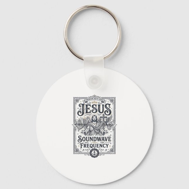 Jesus Soundwave Frequency Jesus Soundwave Frequenc Key Ring (Front)