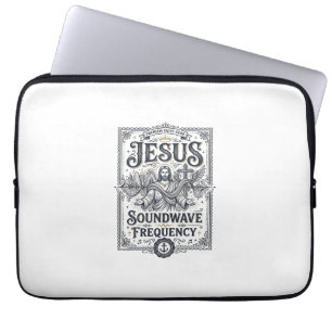 Jesus Soundwave Frequency Jesus Soundwave Frequenc Laptop Sleeve