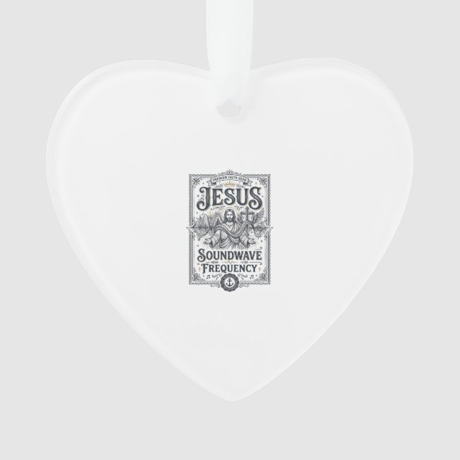 Jesus Soundwave Frequency Jesus Soundwave Frequenc Ornament (Front)