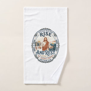 Jesus Sourdough Bread Community Shirt Faith Based Hand Towel