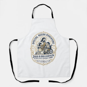 Jesus Special Needs Parenting Shirt Faith Based De Apron