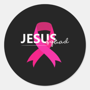 Jesus Squad Breast Cancer Awareness Survivor  Classic Round Sticker