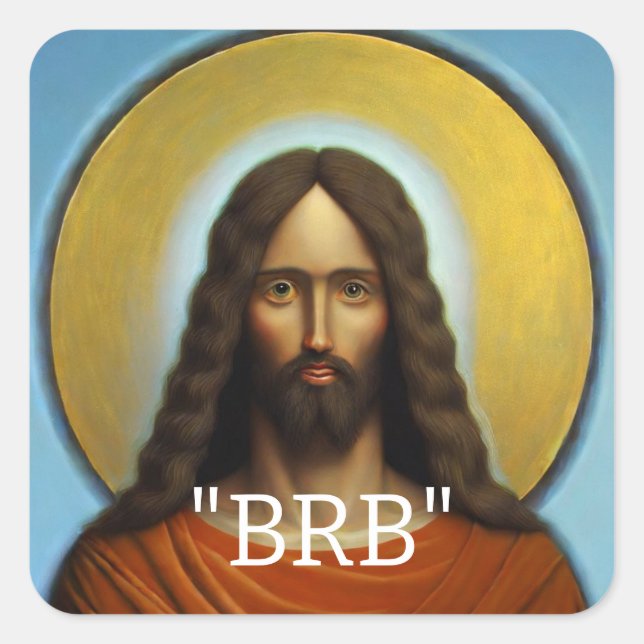 Jesus Square Sticker (Front)