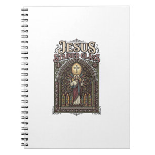Jesus Stained Glass Jesus Stained Glass Cathedral Notebook
