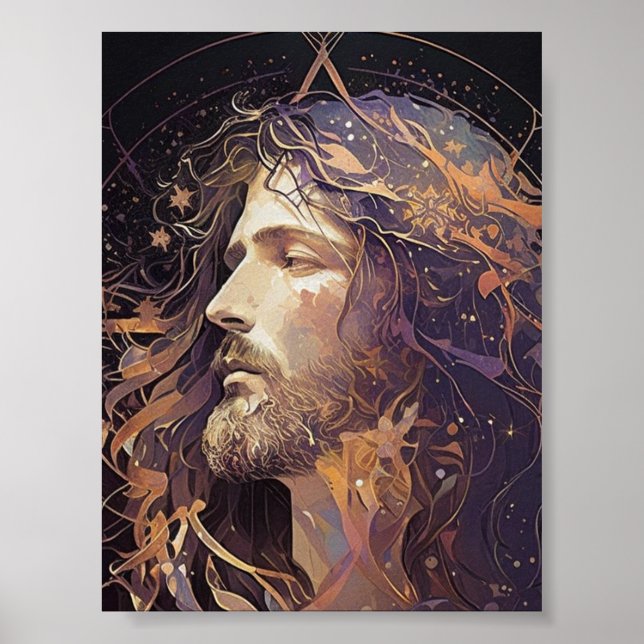 Jesus Stained Glass Poster (Front)