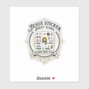 Jesus Sticker Sheet Icons Jesus Sticker Sheet Icon