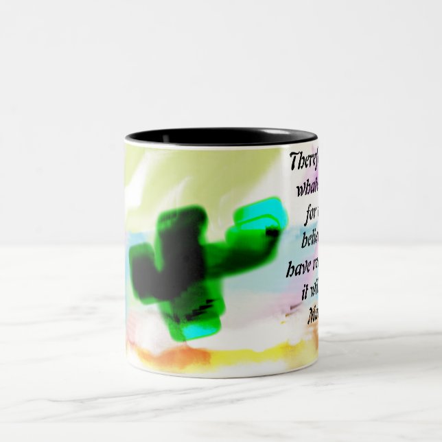 Jesus still hear  Two-Tone coffee mug (Center)