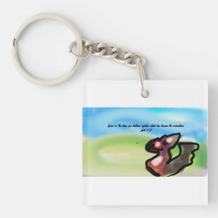 jesus stone key ring