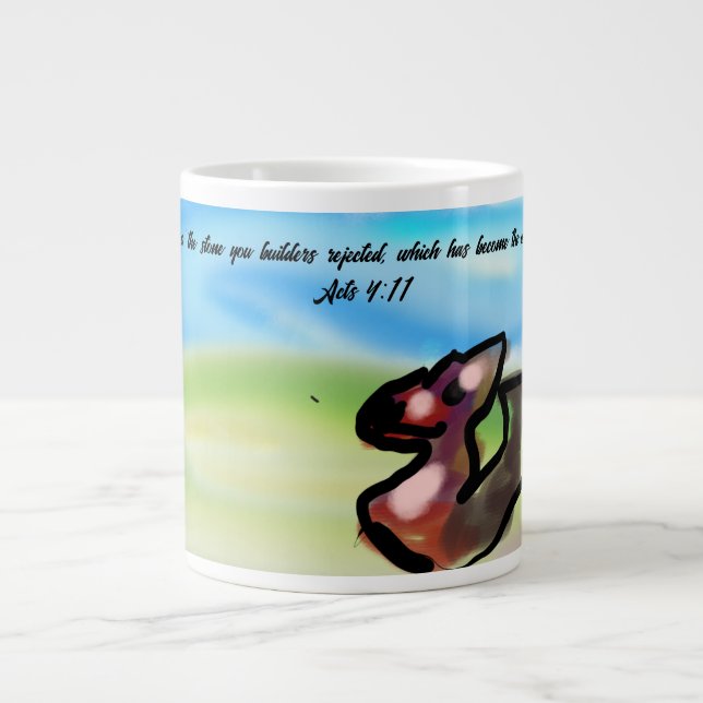 jesus stone  large coffee mug (Front)