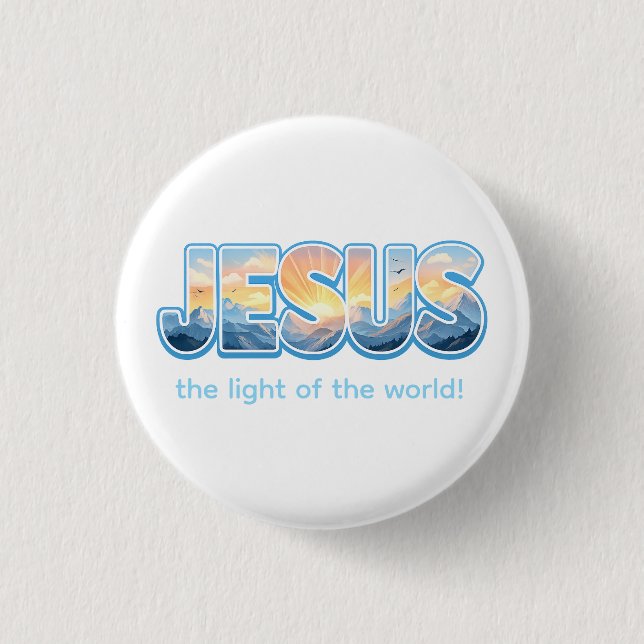 Jesus Sunrise 3 Cm Round Badge (Front)
