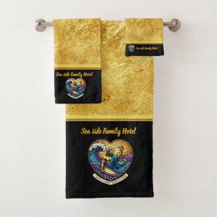 Jesus Surfing Fills Life with Joy (B) Bath Towel Set