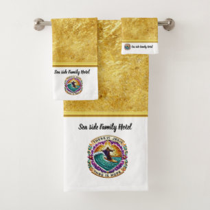 Jesus Surfing Radiates Joy and Hope Bath Towel Set