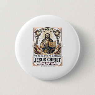 Jesus Surfing T-Shirt Inspirational Faith 6 Cm Round Badge