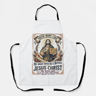 Jesus Surfing T-Shirt Inspirational Faith Apron