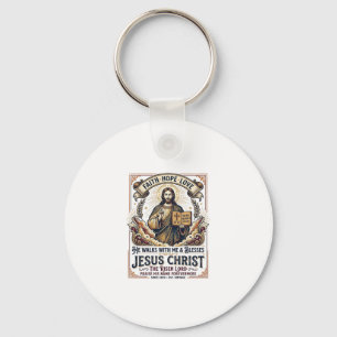 Jesus Surfing T-Shirt Inspirational Faith Key Ring