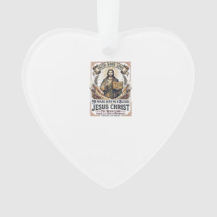 Jesus Surfing T-Shirt Inspirational Faith Ornament