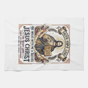 Jesus Surfing T-Shirt Inspirational Faith Tea Towel