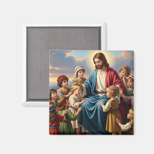 Jesus Surrounded by Children Magnet
