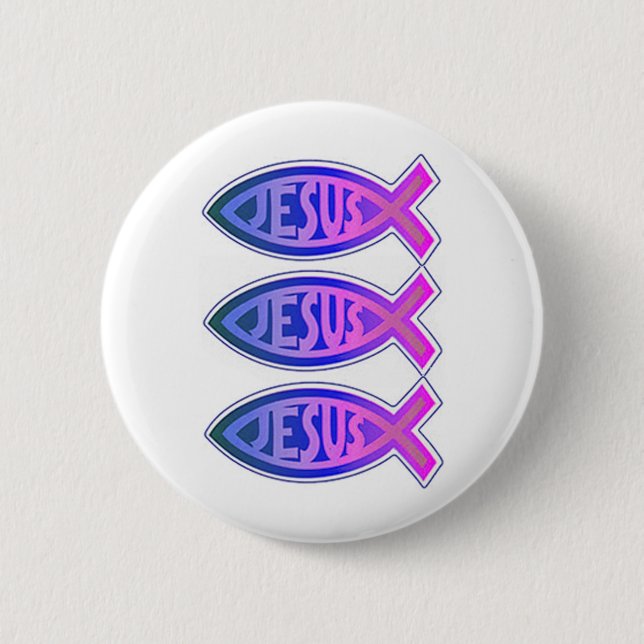 Jesus Symbol 6 Cm Round Badge (Front)