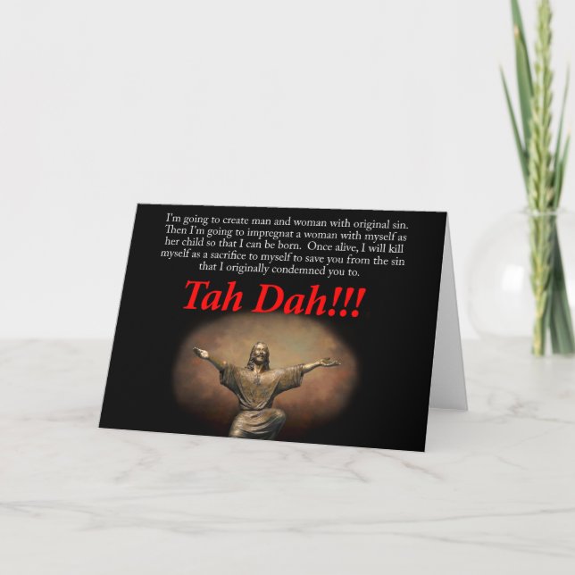 Jesus.  Tah Dah!!!  Easter Holiday Card (Front)