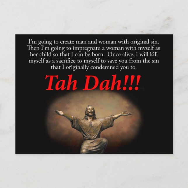 Jesus.  Tah Dah!!! Postcard (Front)