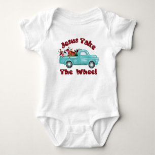 Jesus Take The Wheel Funny Christian Baby Bodysuit