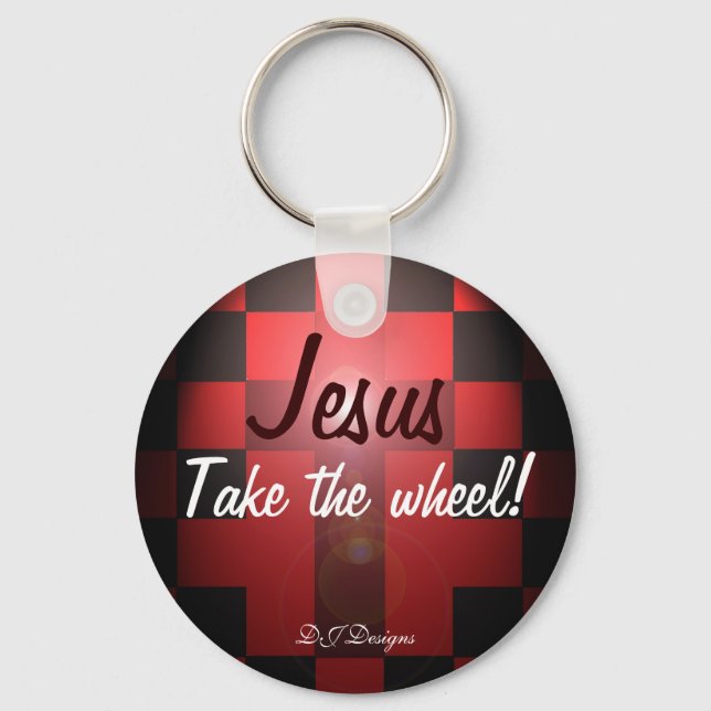 Jesus Take the Wheel Keychain (Front)