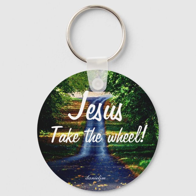 Jesus Take the Wheel Keychain (Front)