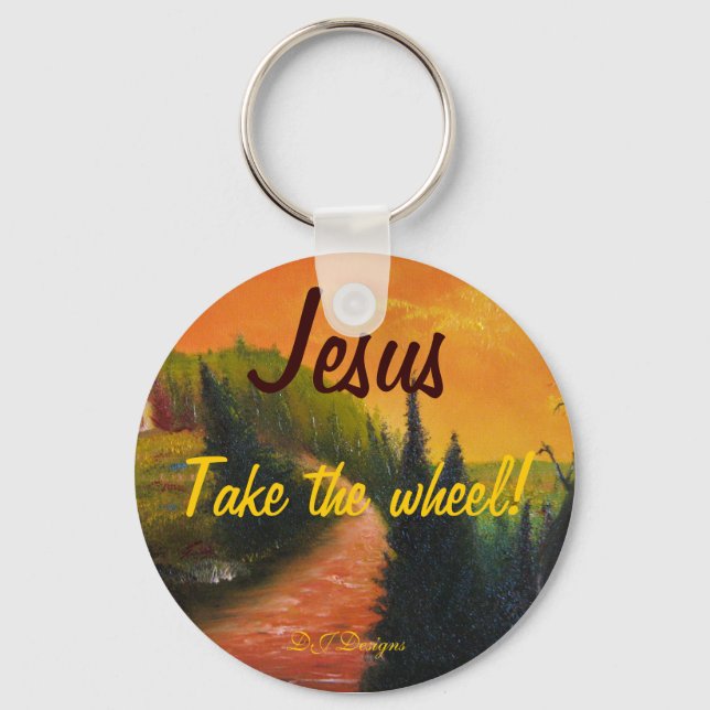 Jesus Take the Wheel Keychain (Front)