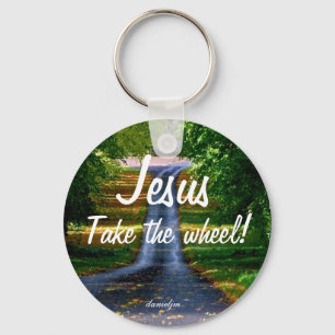 Jesus Take the Wheel Keychain