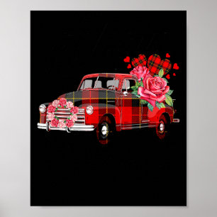 Jesus Take The Wheel Red Truck Christmas God Belie Poster