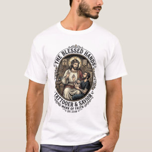 Jesus Tattoo Artist Studio T-Shirt Inspirational F