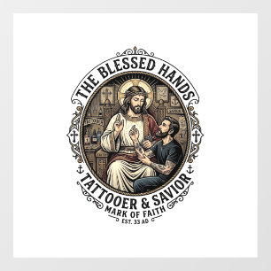 Jesus Tattoo Artist Studio T-Shirt Inspirational F