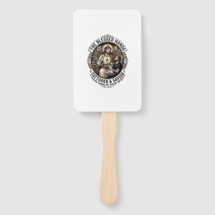 Jesus Tattoo Artist Studio T-Shirt Inspirational F Hand Fan
