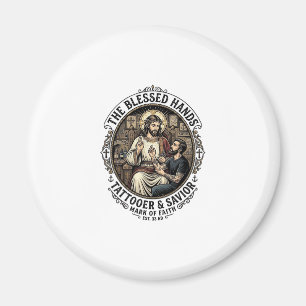 Jesus Tattoo Artist Studio T-Shirt Inspirational F Magnet