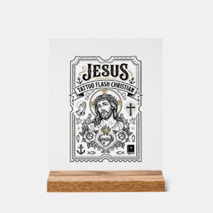 Jesus Tattoo Flash Christian Jesus Tattoo Flash Ch Acrylic Sign