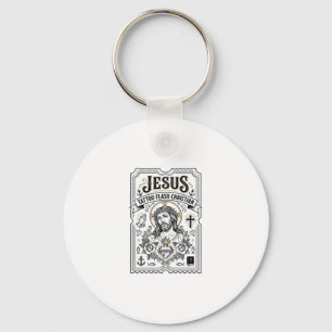 Jesus Tattoo Flash Christian Jesus Tattoo Flash Ch Key Ring