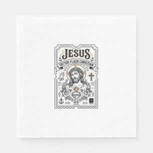 Jesus Tattoo Flash Christian Jesus Tattoo Flash Ch Napkin