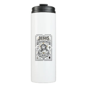 Jesus Tattoo Flash Christian Jesus Tattoo Flash Ch Thermal Tumbler