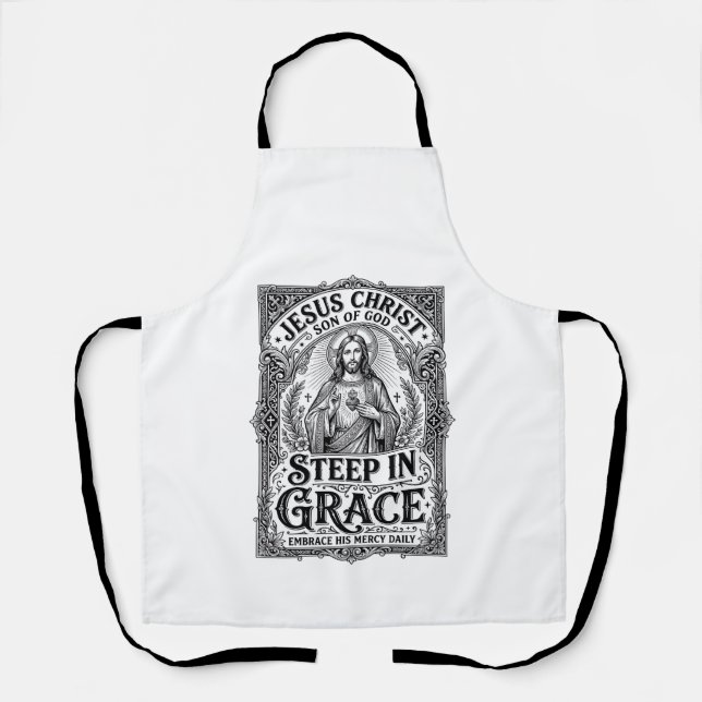 Jesus Tea Lover Graphic Tee Christian Apron (Front)