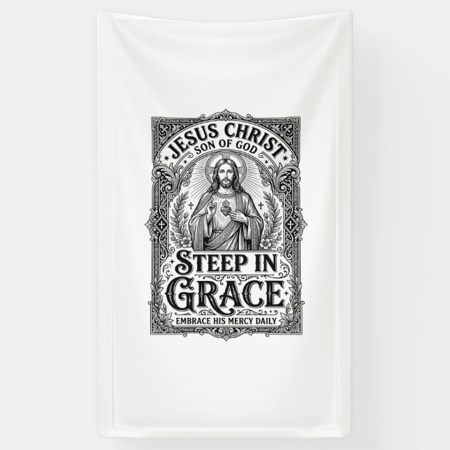 Jesus Tea Lover Graphic Tee Christian Banner (Vertical)