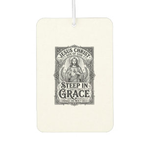 Jesus Tea Lover Graphic Tee Christian Car Air Freshener