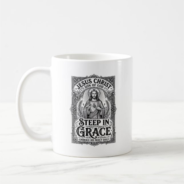 Jesus Tea Lover Graphic Tee Christian Coffee Mug (Left)