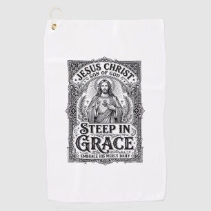 Jesus Tea Lover Graphic Tee Christian Golf Towel