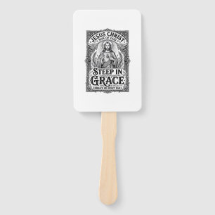 Jesus Tea Lover Graphic Tee Christian Hand Fan