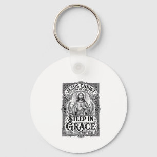 Jesus Tea Lover Graphic Tee Christian Key Ring