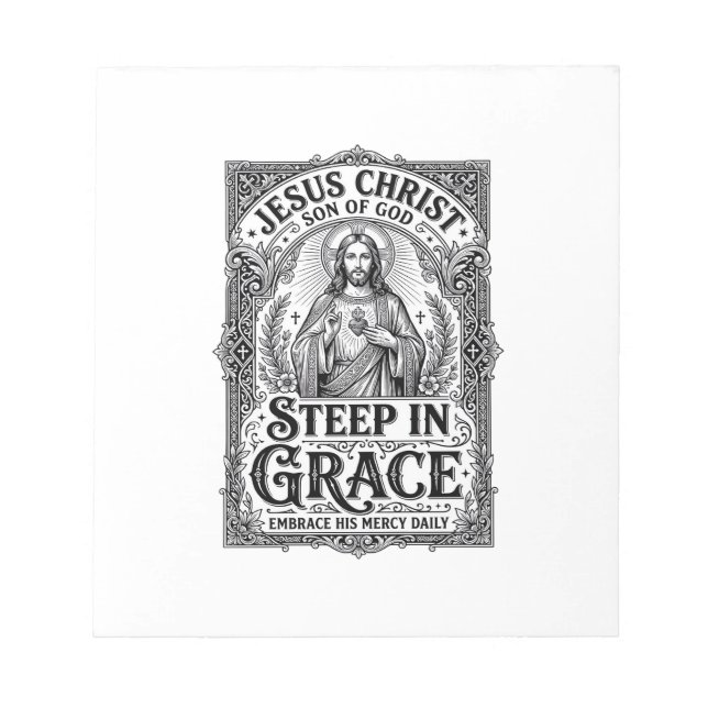 Jesus Tea Lover Graphic Tee Christian Notepad (Front)